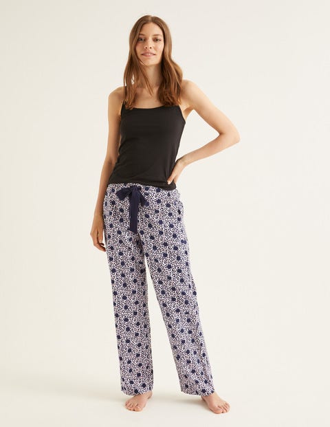 Mollie Pj Bottoms - Navy Leopard Spot Mollie Pj Bottoms - Navy Leopard Spot