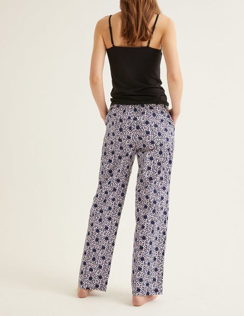 Mollie Pj Bottoms - Navy Leopard Spot Mollie Pj Bottoms - Navy Leopard Spot