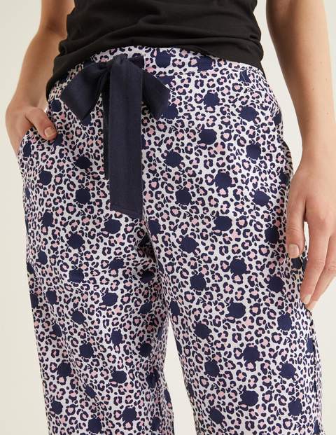 Mollie Pj Bottoms - Navy Leopard Spot Mollie Pj Bottoms - Navy Leopard Spot