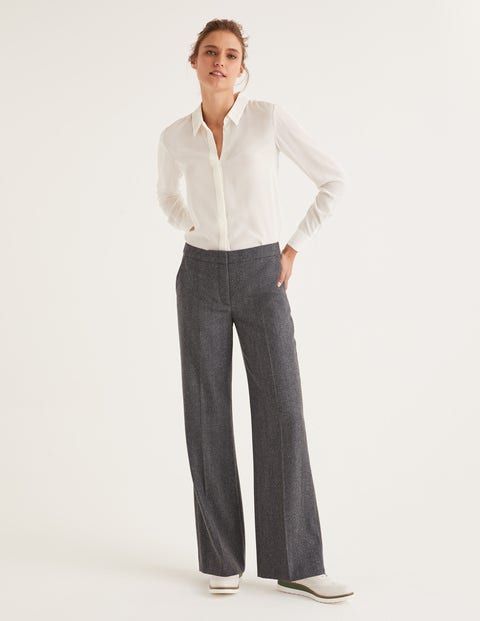 British Tweed Trousers - Dark Grey Herringbone British Tweed Trousers - Dark Grey Herringbone