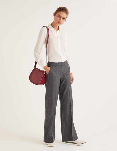British Tweed Trousers - Dark Grey Herringbone British Tweed Trousers - Dark Grey Herringbone