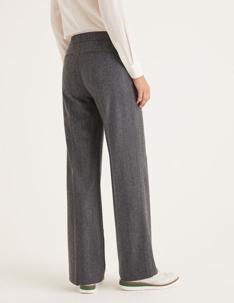 British Tweed Trousers - Dark Grey Herringbone British Tweed Trousers - Dark Grey Herringbone