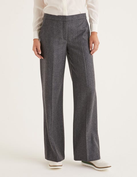 British Tweed Trousers - Dark Grey Herringbone British Tweed Trousers - Dark Grey Herringbone