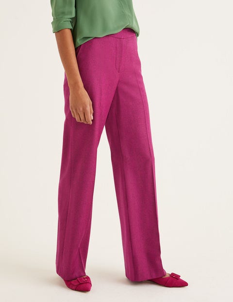 British Tweed Trousers - Fuchsia Herringbone British Tweed Trousers - Fuchsia Herringbone