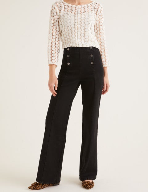 Sailor Wide Leg Jeans - Washed Black Sailor Wide Leg Jeans - Washed Black
