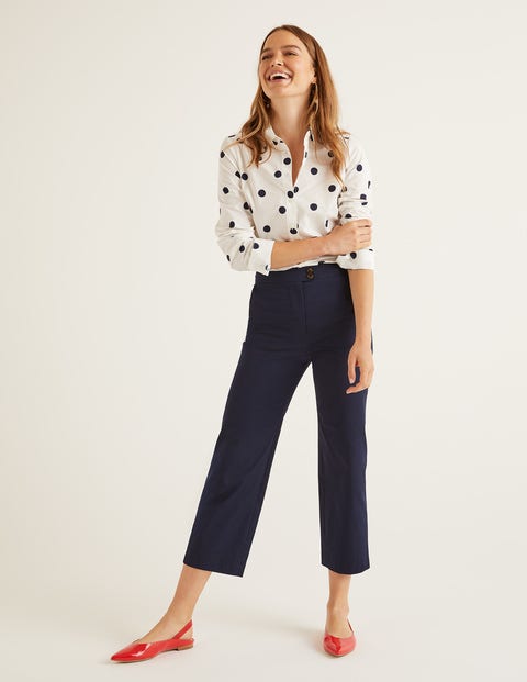 Brampton Cropped Trousers - Navy Brampton Cropped Trousers - Navy