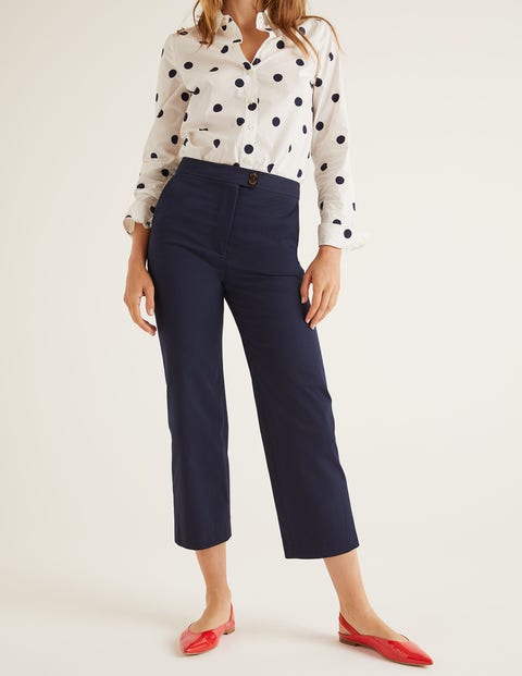 Brampton Cropped Trousers - Navy Brampton Cropped Trousers - Navy