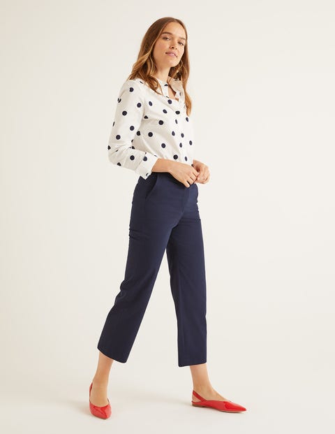 Brampton Cropped Trousers - Navy Brampton Cropped Trousers - Navy