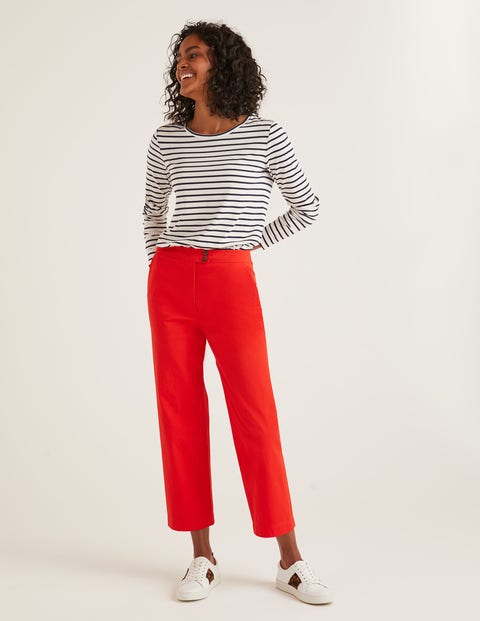 Brampton Cropped Trousers - Red Pop Brampton Cropped Trousers - Red Pop