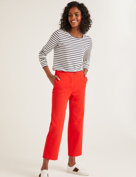 Brampton Cropped Trousers - Red Pop Brampton Cropped Trousers - Red Pop