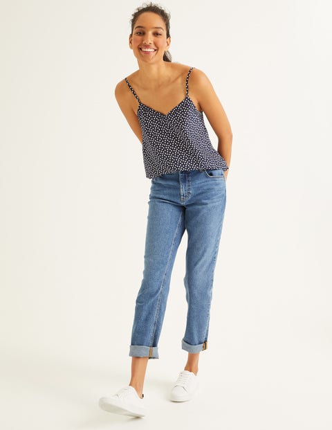 Silk Cami - Navy Spot Silk Cami - Navy Spot