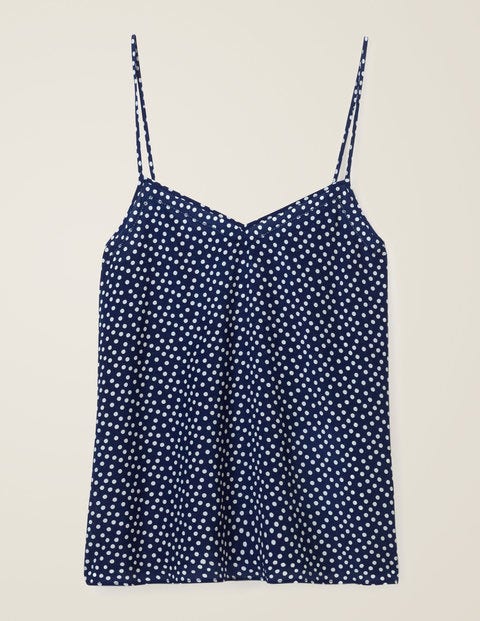 Silk Cami - Navy Spot Silk Cami - Navy Spot