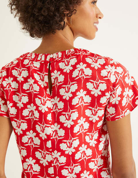Carey Top - Post Box Red Petal Sprig Carey Top - Post Box Red Petal Sprig