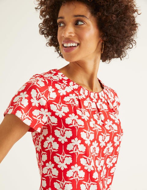 Carey Top - Post Box Red Petal Sprig Carey Top - Post Box Red Petal Sprig