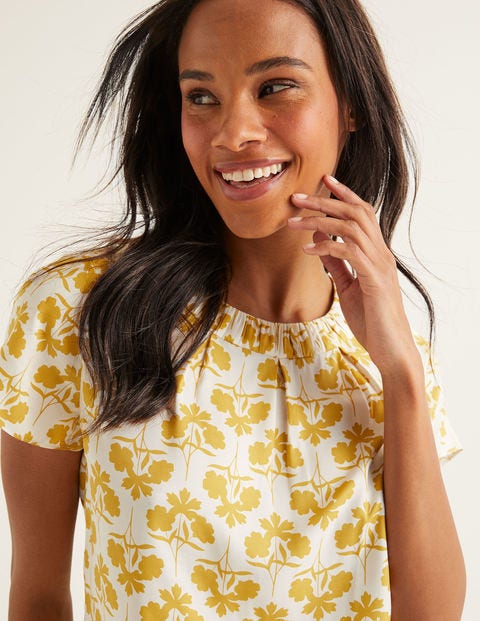 Top Carey - Motif Petal Sprig safran Top Carey - Motif Petal Sprig safran