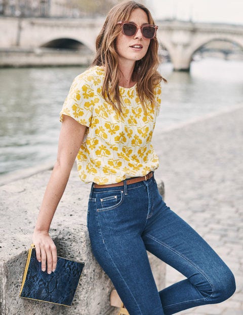 Top Carey - Motif Petal Sprig safran Top Carey - Motif Petal Sprig safran