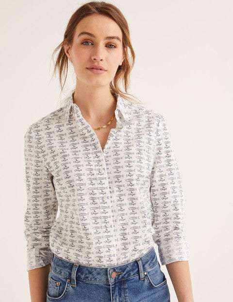 Modern Classic Shirt - Ivory Fish & Chips Modern Classic Shirt - Ivory Fish & Chips