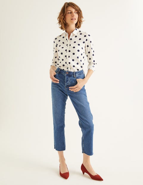 Modern Classic Shirt - Ivory Navy Spot Modern Classic Shirt - Ivory Navy Spot