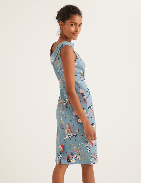 Seam Detail Martha Dress - Heritage Blue, Whimsical Seam Detail Martha Dress - Heritage Blue, Whimsical