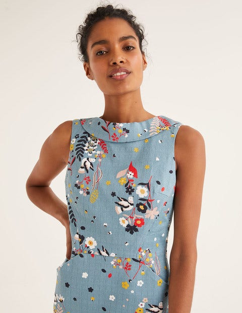 Seam Detail Martha Dress - Heritage Blue, Whimsical Seam Detail Martha Dress - Heritage Blue, Whimsical