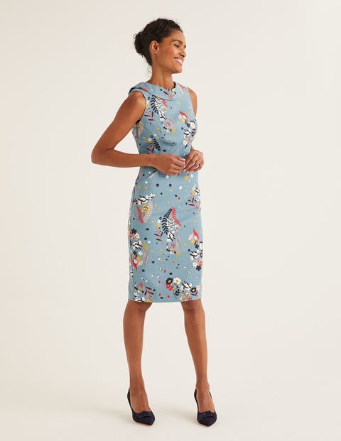 Seam Detail Martha Dress - Heritage Blue, Whimsical Seam Detail Martha Dress - Heritage Blue, Whimsical