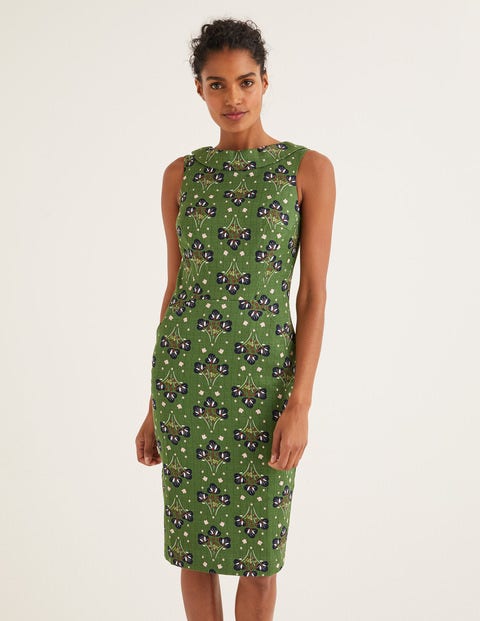 Seam Detail Martha Dress - Broad Bean Star Bouquet Seam Detail Martha Dress - Broad Bean Star Bouquet