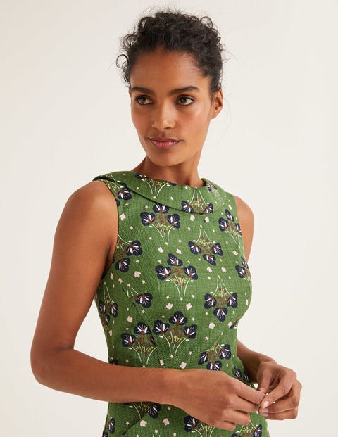 Seam Detail Martha Dress - Broad Bean Star Bouquet Seam Detail Martha Dress - Broad Bean Star Bouquet