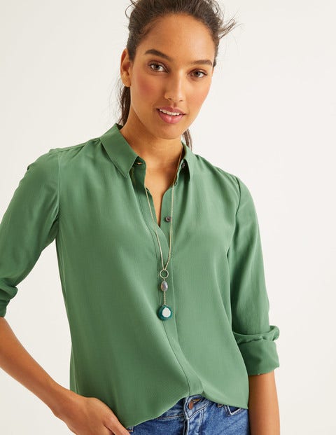 The Silk Shirt - Broad Bean The Silk Shirt - Broad Bean