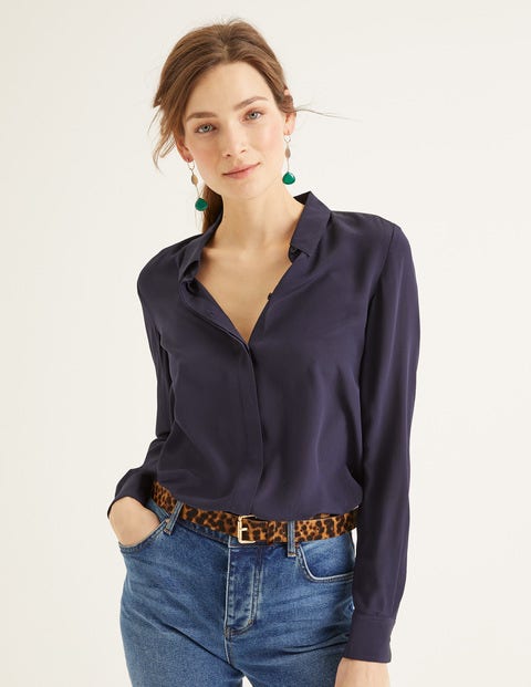 The Silk Shirt - Navy The Silk Shirt - Navy