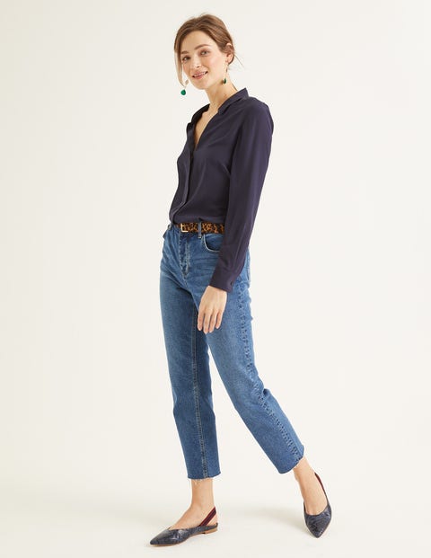 The Silk Shirt - Navy The Silk Shirt - Navy