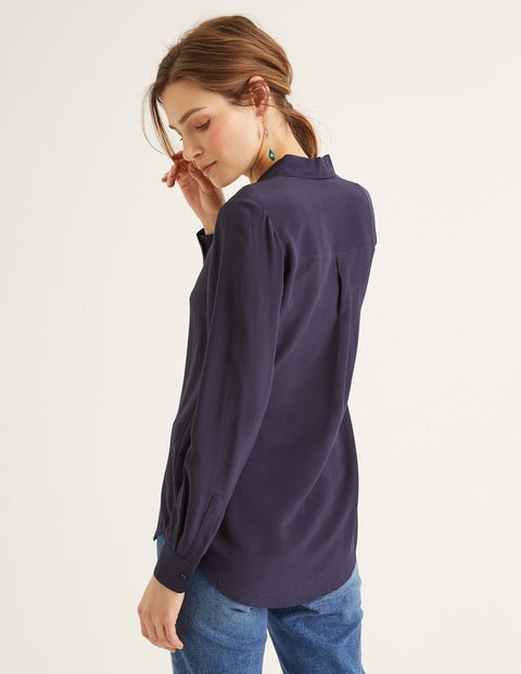 The Silk Shirt - Navy The Silk Shirt - Navy