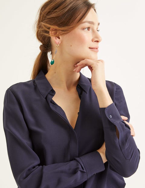 The Silk Shirt - Navy The Silk Shirt - Navy