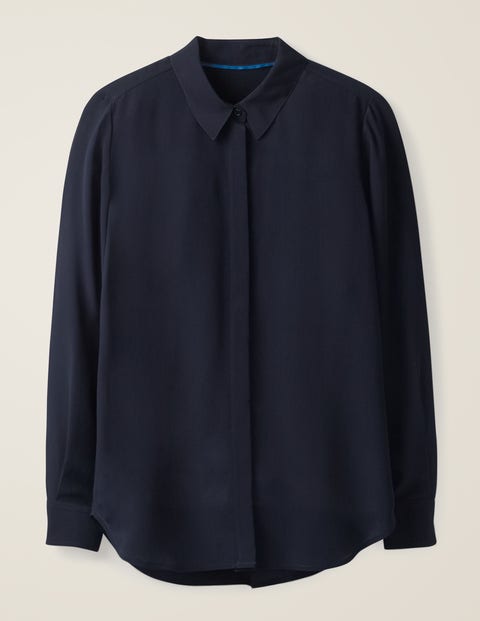 The Silk Shirt - Navy The Silk Shirt - Navy
