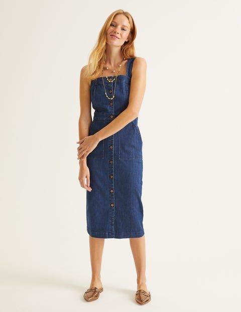 Livia Denim Dress - Mid Vintage Denim Livia Denim Dress - Mid Vintage Denim