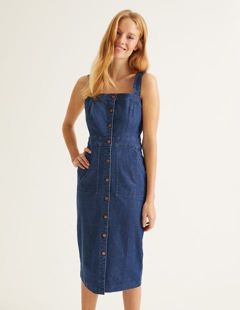 Livia Denim Dress - Mid Vintage Denim Livia Denim Dress - Mid Vintage Denim
