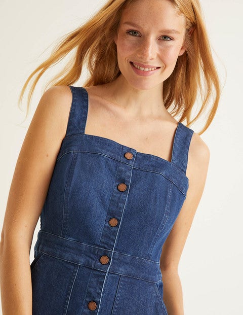 Livia Denim Dress - Mid Vintage Denim Livia Denim Dress - Mid Vintage Denim