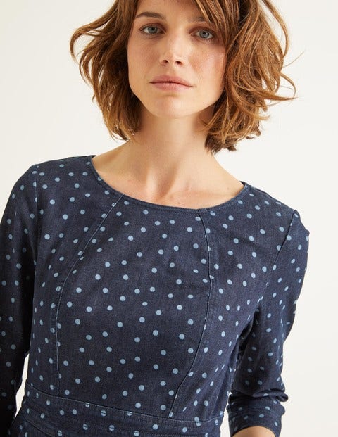 Coraline Dress - Indigo Denim Polka Spot Coraline Dress - Indigo Denim Polka Spot