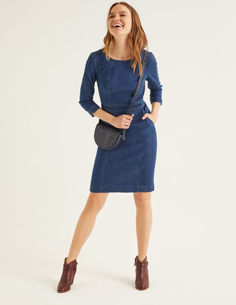 Coraline Dress - Mid Vintage Denim Coraline Dress - Mid Vintage Denim