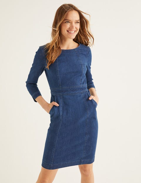Coraline Dress - Mid Vintage Denim Coraline Dress - Mid Vintage Denim