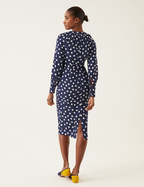 Portia Dress - French Navy Brand Polka Dot Portia Dress - French Navy Brand Polka Dot