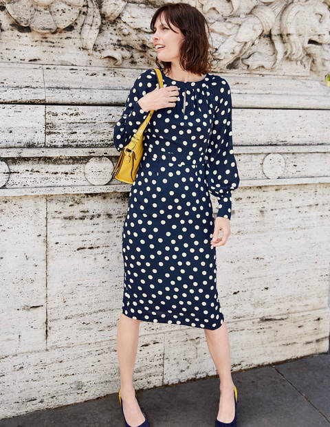 Portia Dress - French Navy Brand Polka Dot Portia Dress - French Navy Brand Polka Dot