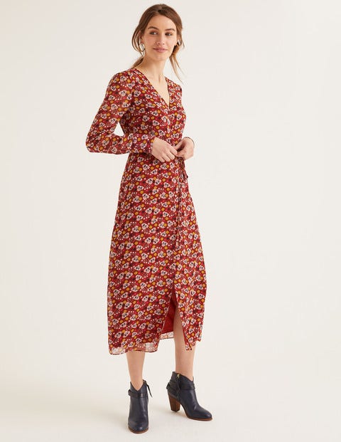 Hazel Midi Dress - Conker Romantic Bloom Hazel Midi Dress - Conker Romantic Bloom