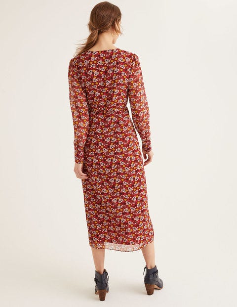 Hazel Midi Dress - Conker Romantic Bloom Hazel Midi Dress - Conker Romantic Bloom