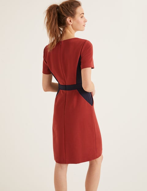 Vicky Colourblock Dress - Conker Vicky Colourblock Dress - Conker