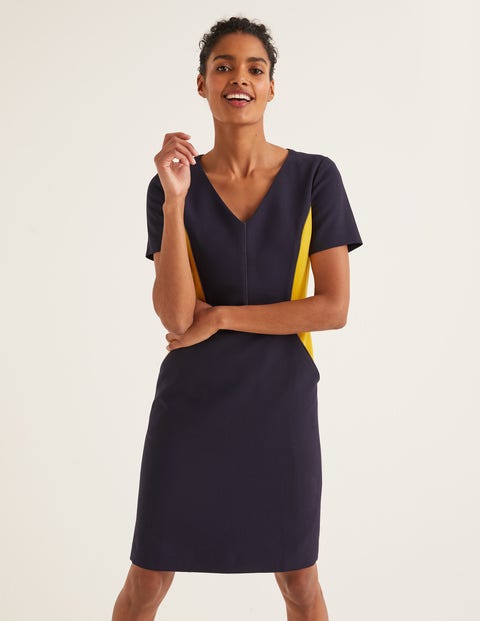 Vicky Colourblock Dress - French Navy Vicky Colourblock Dress - French Navy