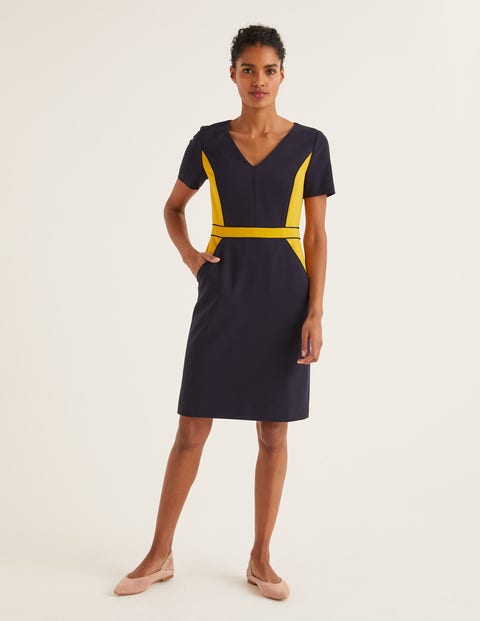 Vicky Colourblock Dress - French Navy Vicky Colourblock Dress - French Navy