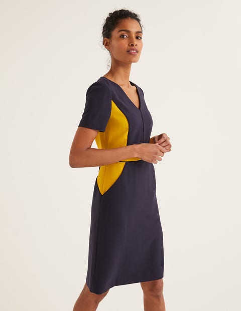 Vicky Colourblock Dress - French Navy Vicky Colourblock Dress - French Navy