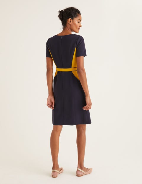 Vicky Colourblock Dress - French Navy Vicky Colourblock Dress - French Navy