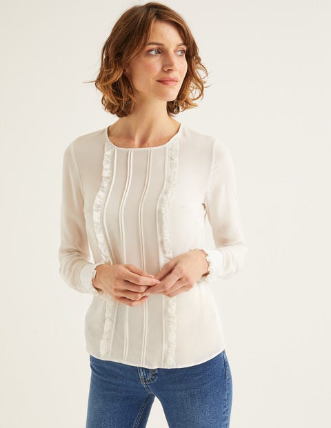 Matilda Seidenbluse - Naturweiß Matilda Seidenbluse - Naturweiß