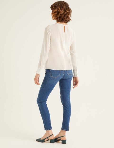 Matilda Seidenbluse - Naturweiß Matilda Seidenbluse - Naturweiß